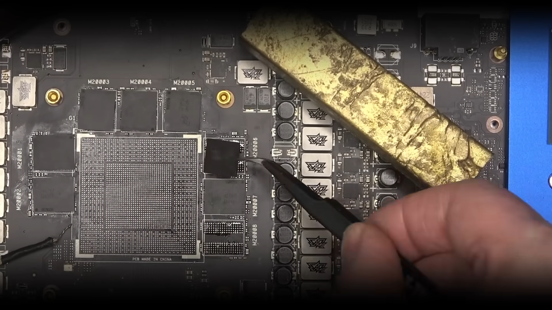 An RTX 4080 Super being birthed in front of our eyes