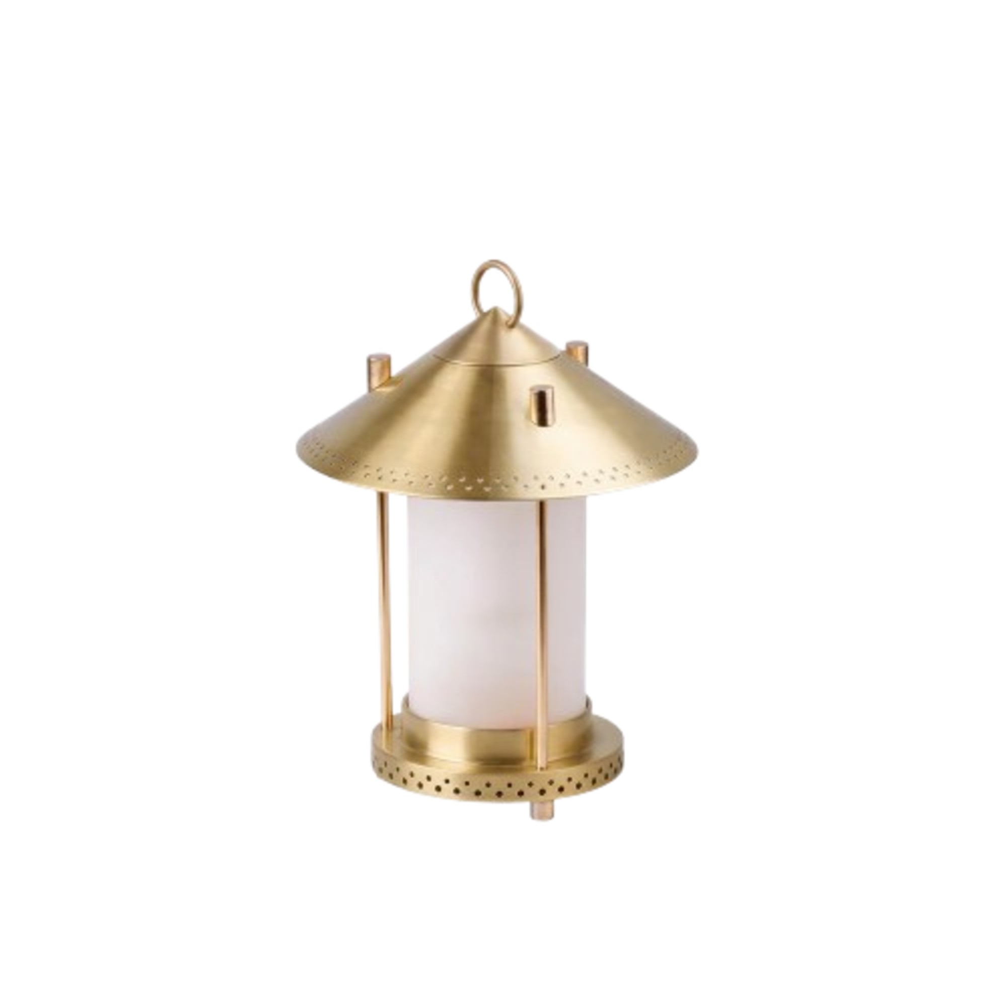 Pooky x Novogratz smaller stefan rechargeable lantern in antique brass
