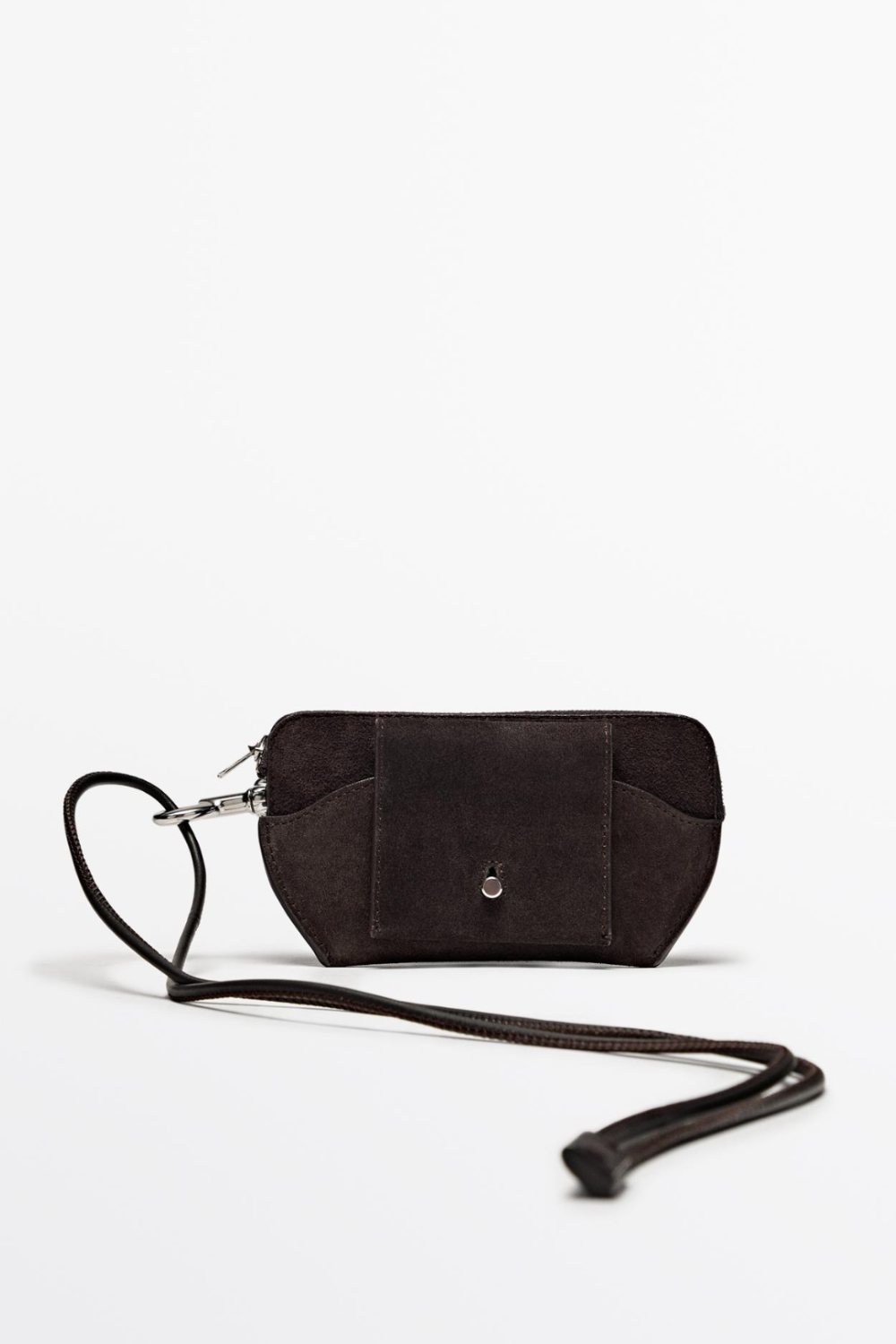 Massimo Dutti, Split Leather Crossbody Glasses Case With Purse