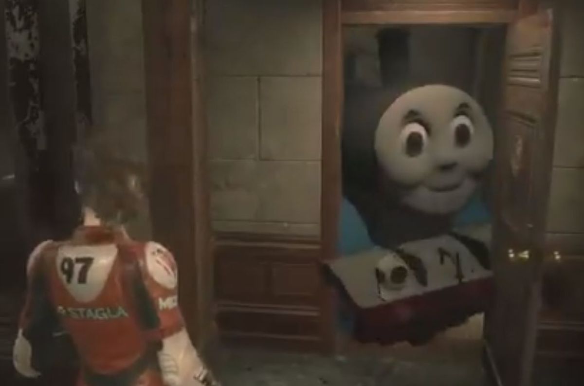 Resident Evil 2 mod turns Mr. X into Thomas the Tank Engine