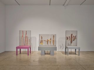 Design objects on display as part of New Transcendence at Friedman Benda
