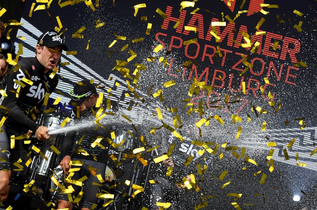 Sky celebrates a Hammer series victory