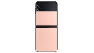 A Samsung Galaxy Z Flip 3 in pink