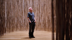 Andy Goldsworthy at the Royal Scottish Academy with his work