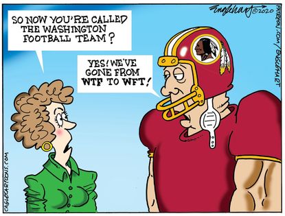 Editorial Cartoon U.S. Washington Redskins football team