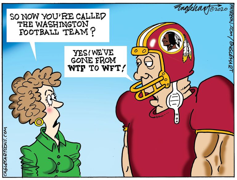 Editorial Cartoon U.S. Washington Redskins football team