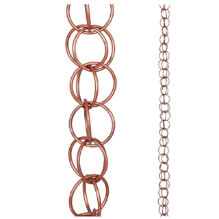 Classic copper link rain chain