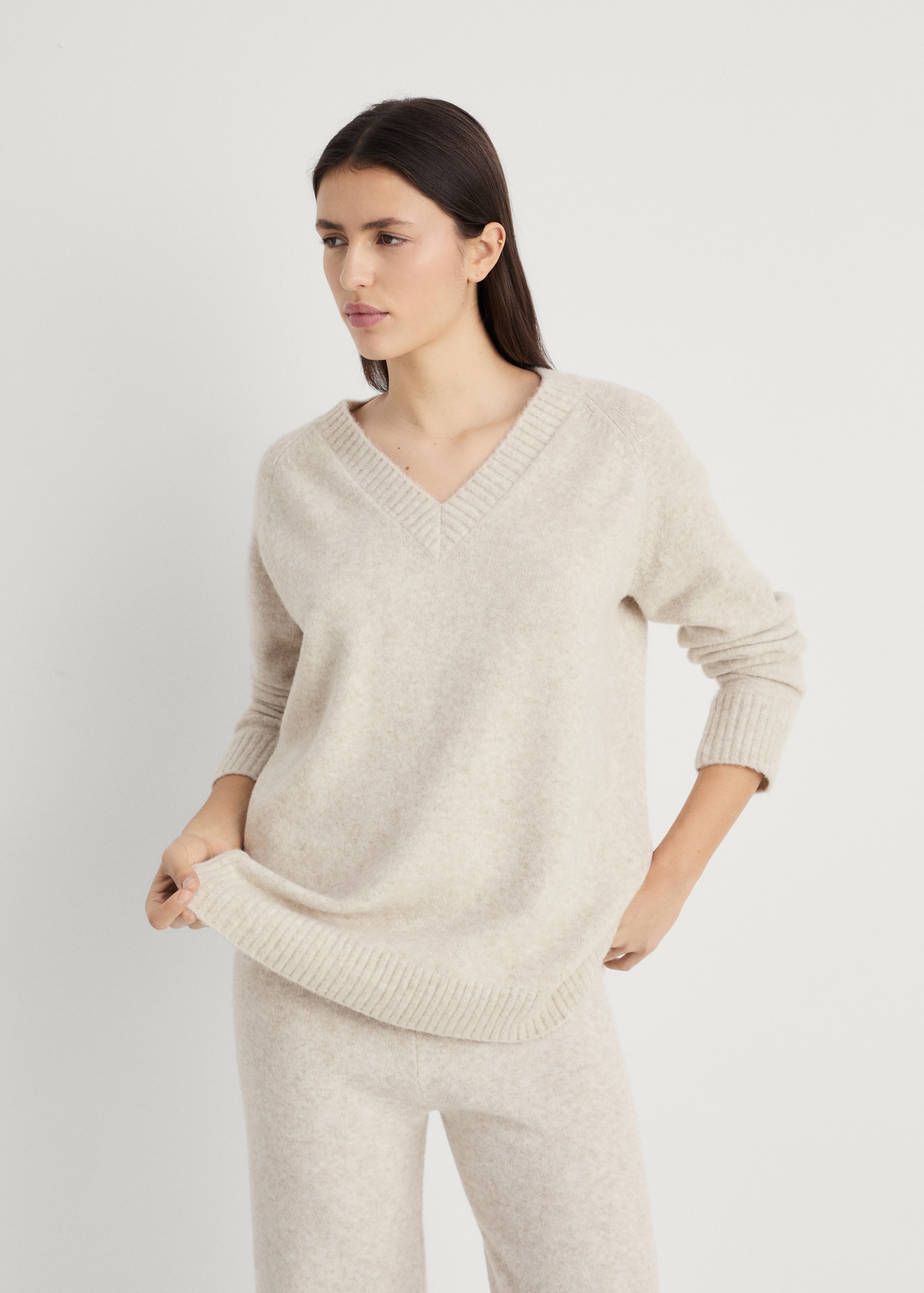 V-Neck Knit Sweater - Women | Mango United Kingdom