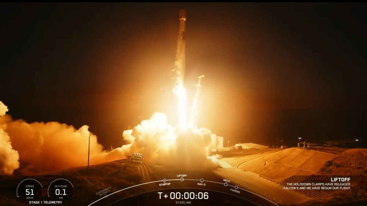 SpaceX startet 20 Starlink-Satelliten von Kalifornien aus