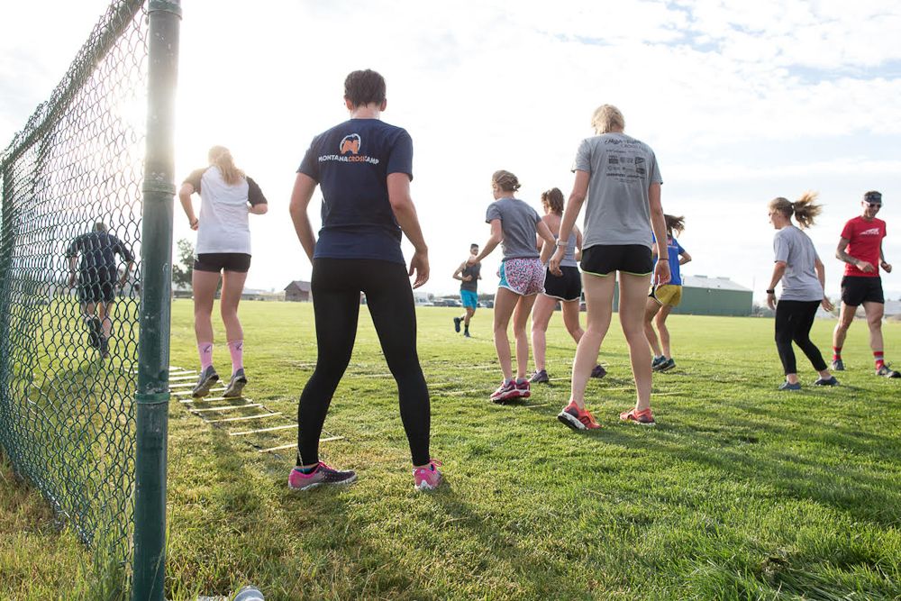 The Montana Cross Camp women prepare for another exercise