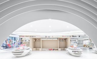 Ribbed archway at Zhongshu Bookstore, by Wutopia Lab, Xi'an