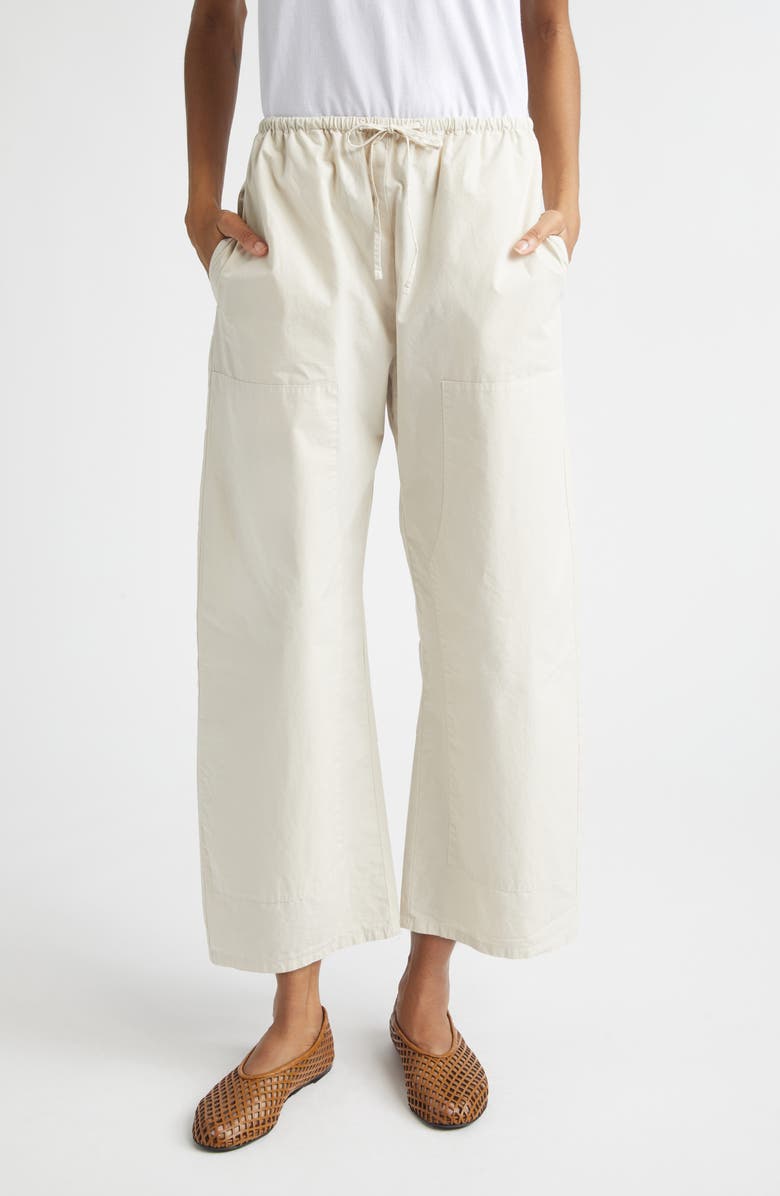 Kyoto Cotton Drawstring Utility Crop Pants