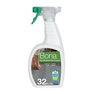 Bona Multi-Surface Floor Cleaner spray bottle against white background.