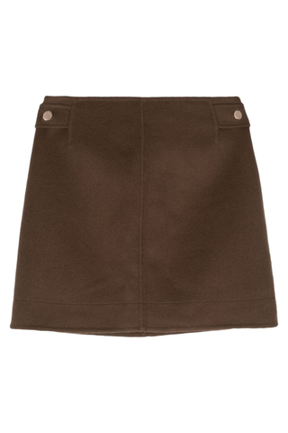 Sandro A-Line Wool Miniskirt