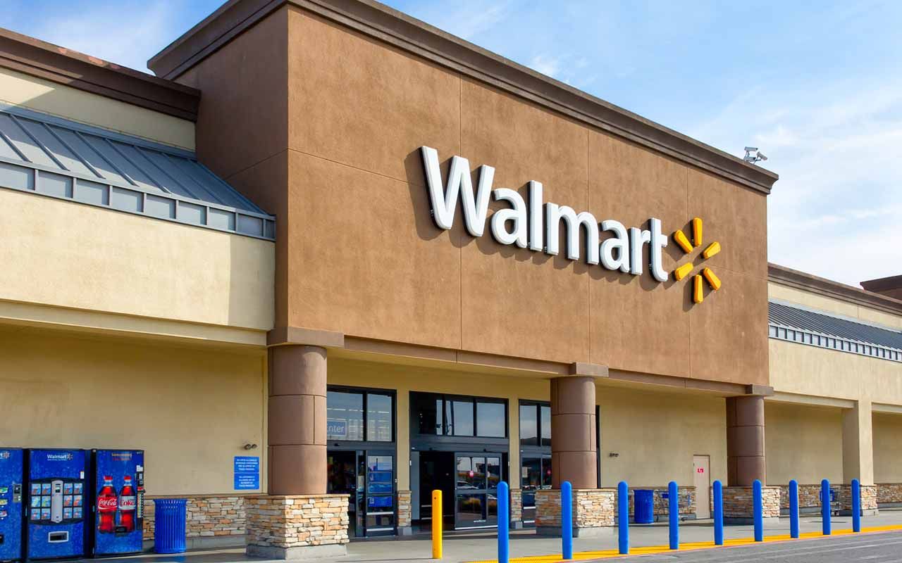 Salinas, United States - April 8, 2014: Walmart store exterior. Walmart is an American multinational corporation that runs large discount stores and is the world&amp;#039;s largest public corporation.