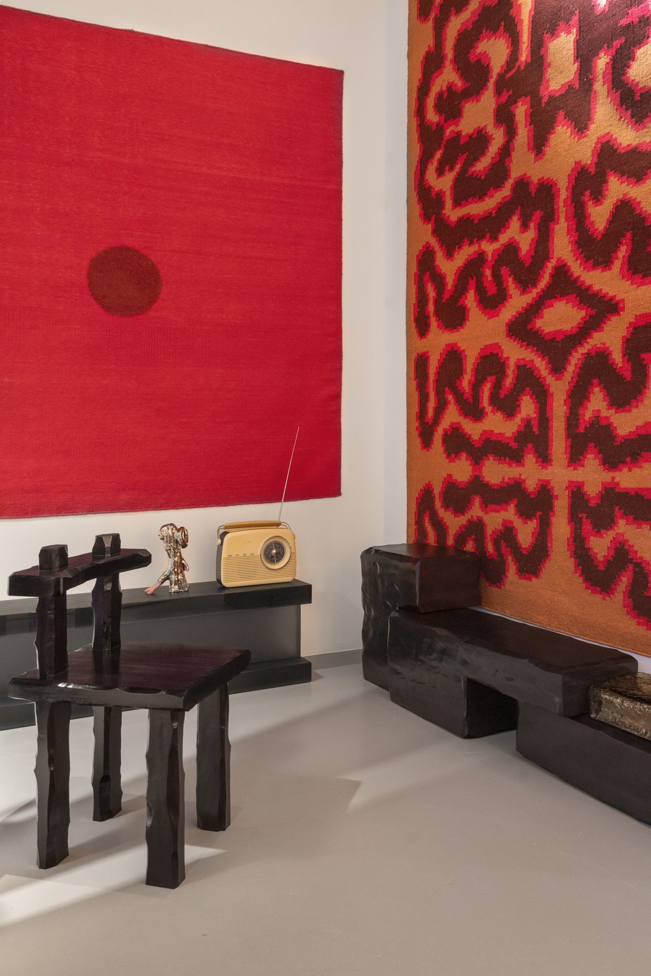 collectible furniture installed in a gallery space