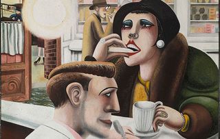 Edward Burra, 'The Snack Bar' (oil on canvas, 1930; © The estate of Edward Burra, courtesy Lefevre Fine Art, London