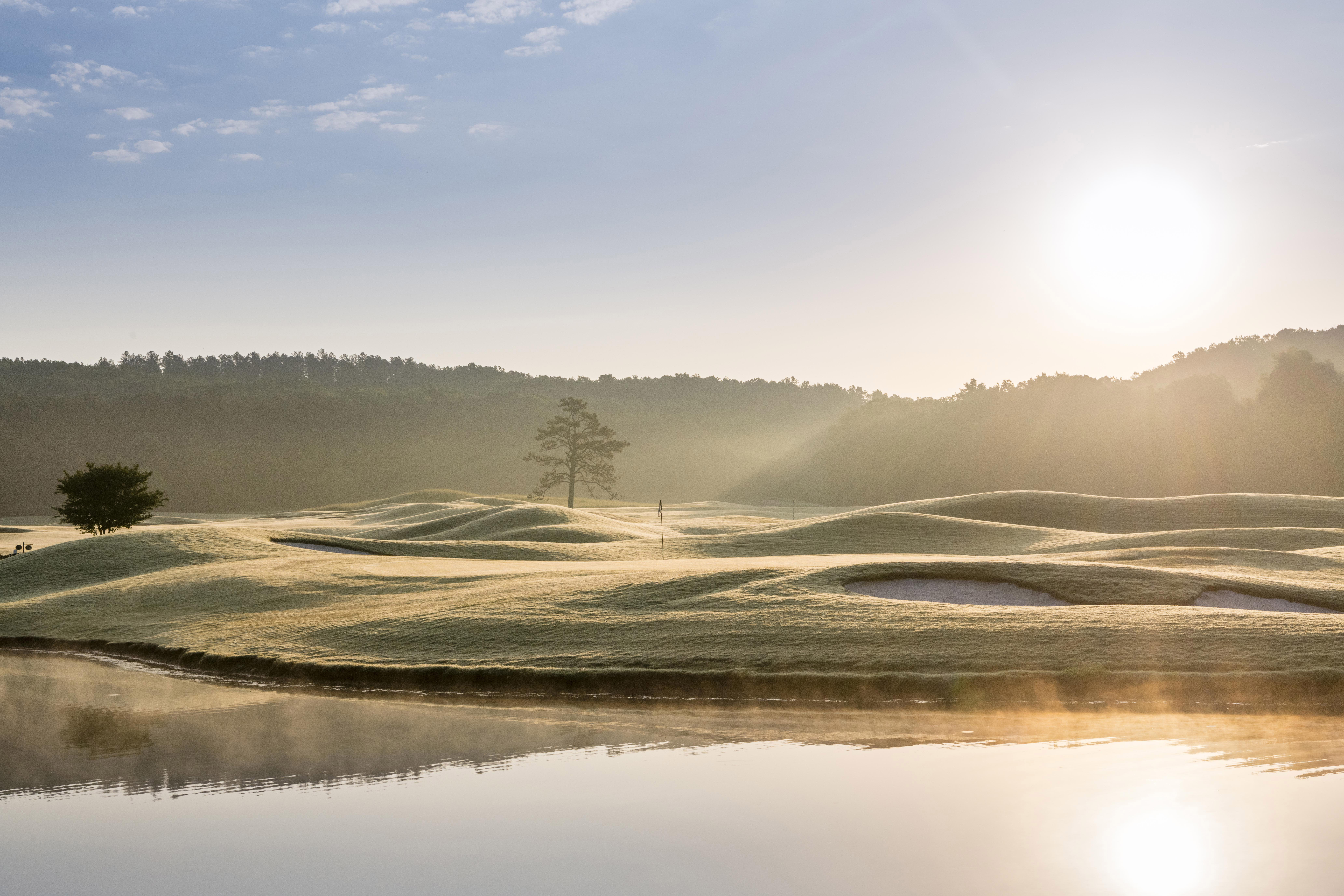 Barnsley Resort golf course in the morning dew.