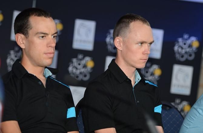Richie Porte and Chris Froome (Team Sky)