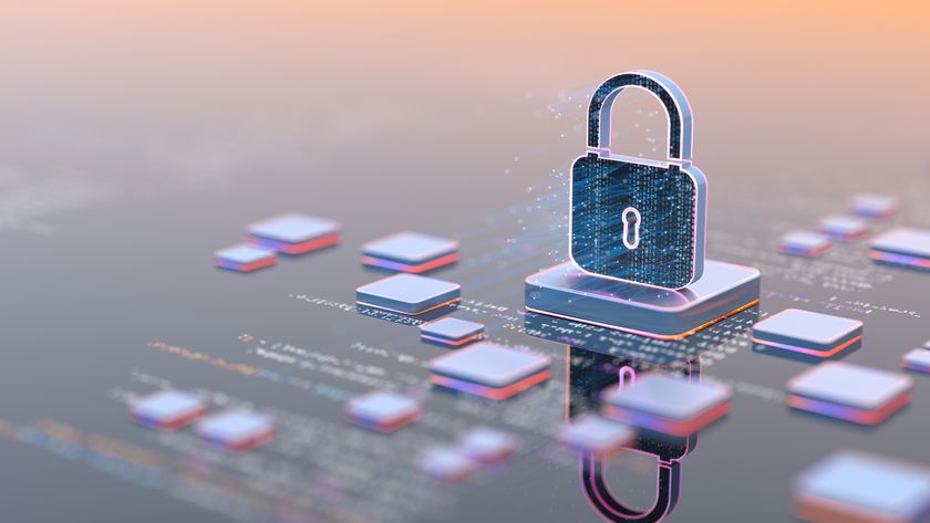 3d Modelled padlock on a circuit board