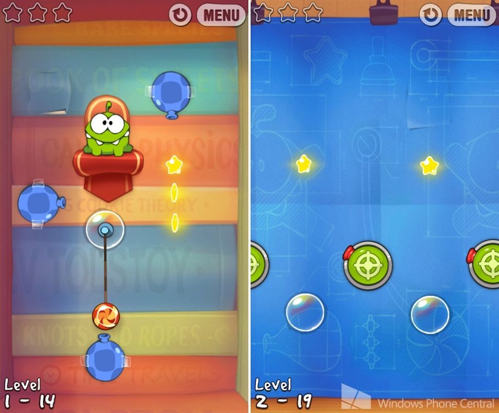 Cut the Rope: Experiments Review - More candy-filled Windows Phone fun ...