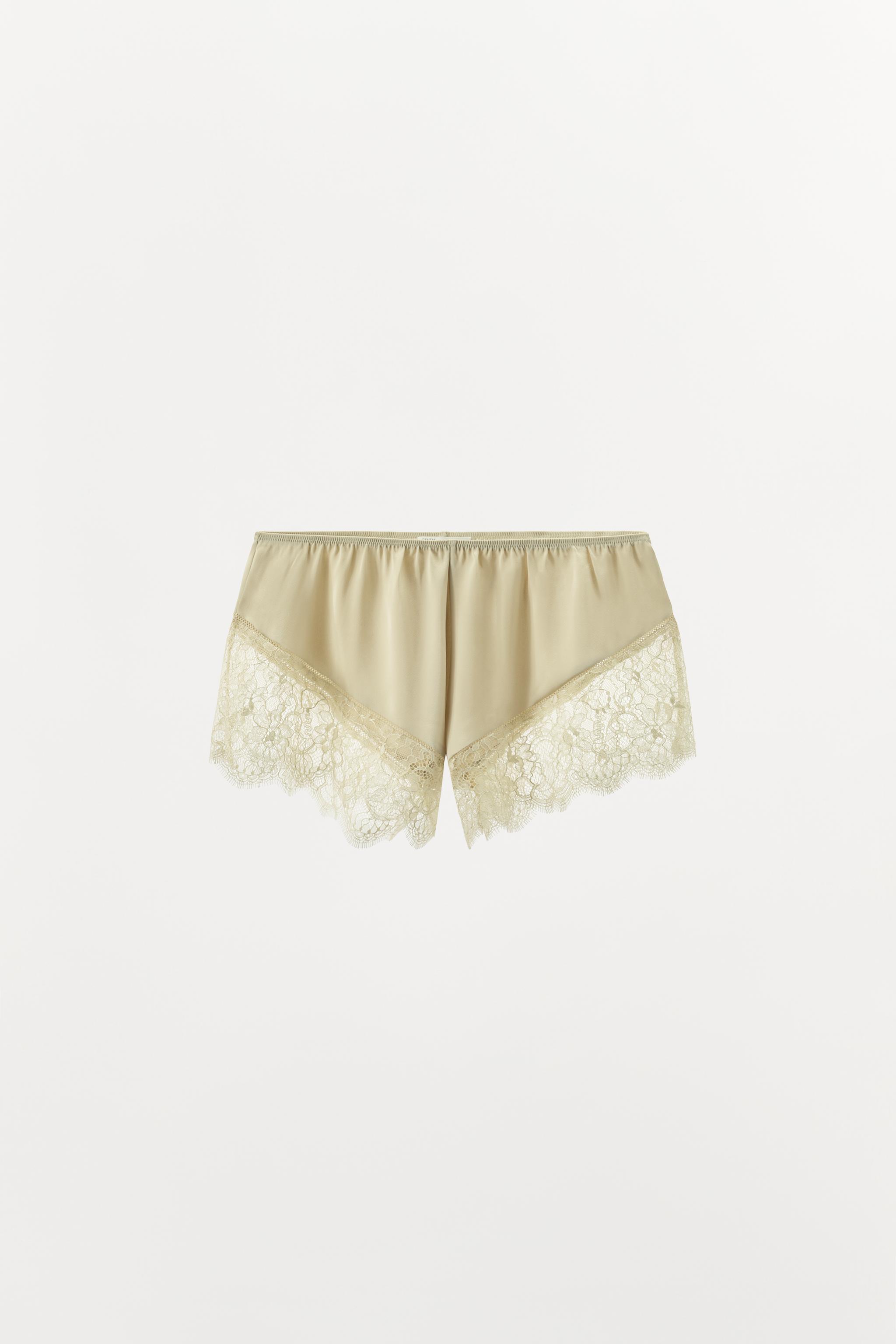 Limited Edition Satin Effect Lace Shorts