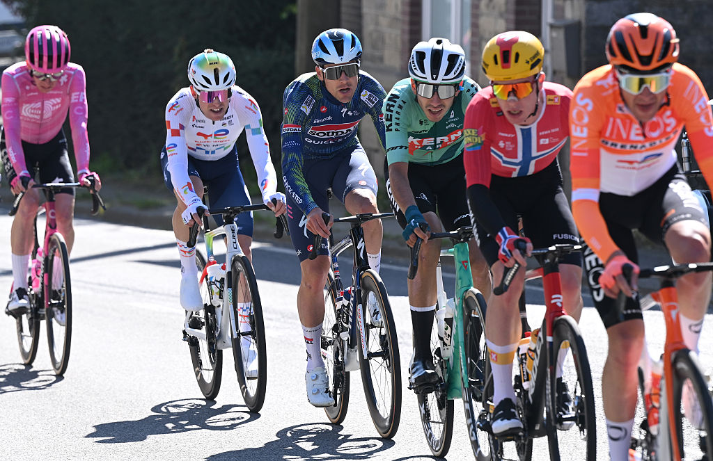 The early breakaway during the Liege-Bastogne-Liege 2026