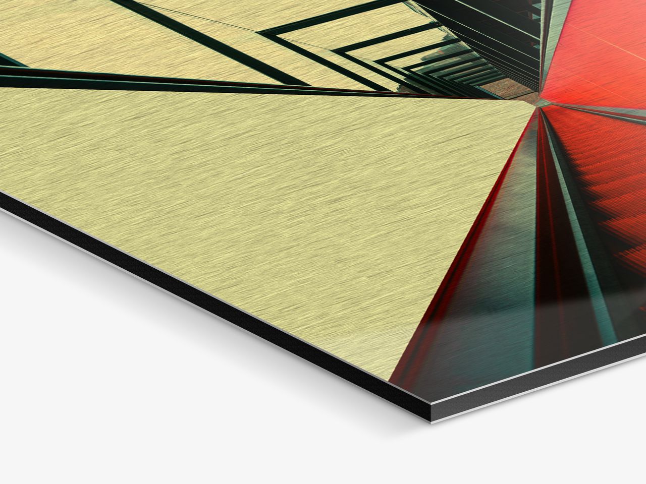 Direct Print On Brushed Aluminium Gold