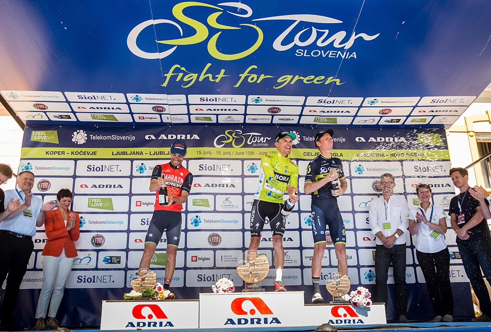 The final podium in the Tour of Slovenia