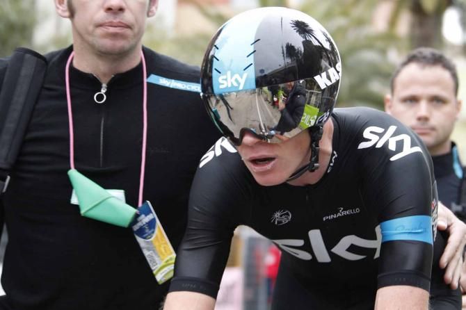 Chris Froome (Sky) couldn't overhaul Vincenzo Nibali in just 9.2km.