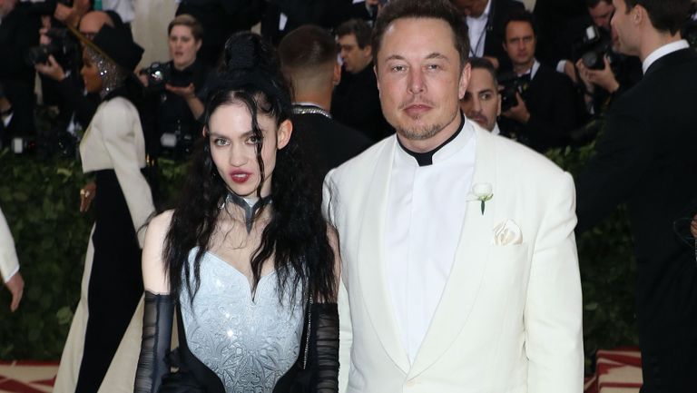 new york, ny may 07 grimes l and elon musk attend the heavenly bodies fashion the catholic imagination costume institute gala at the metropolitan museum of art on may 7, 2018 in new york city photo by john shearergetty images for the hollywood reporter