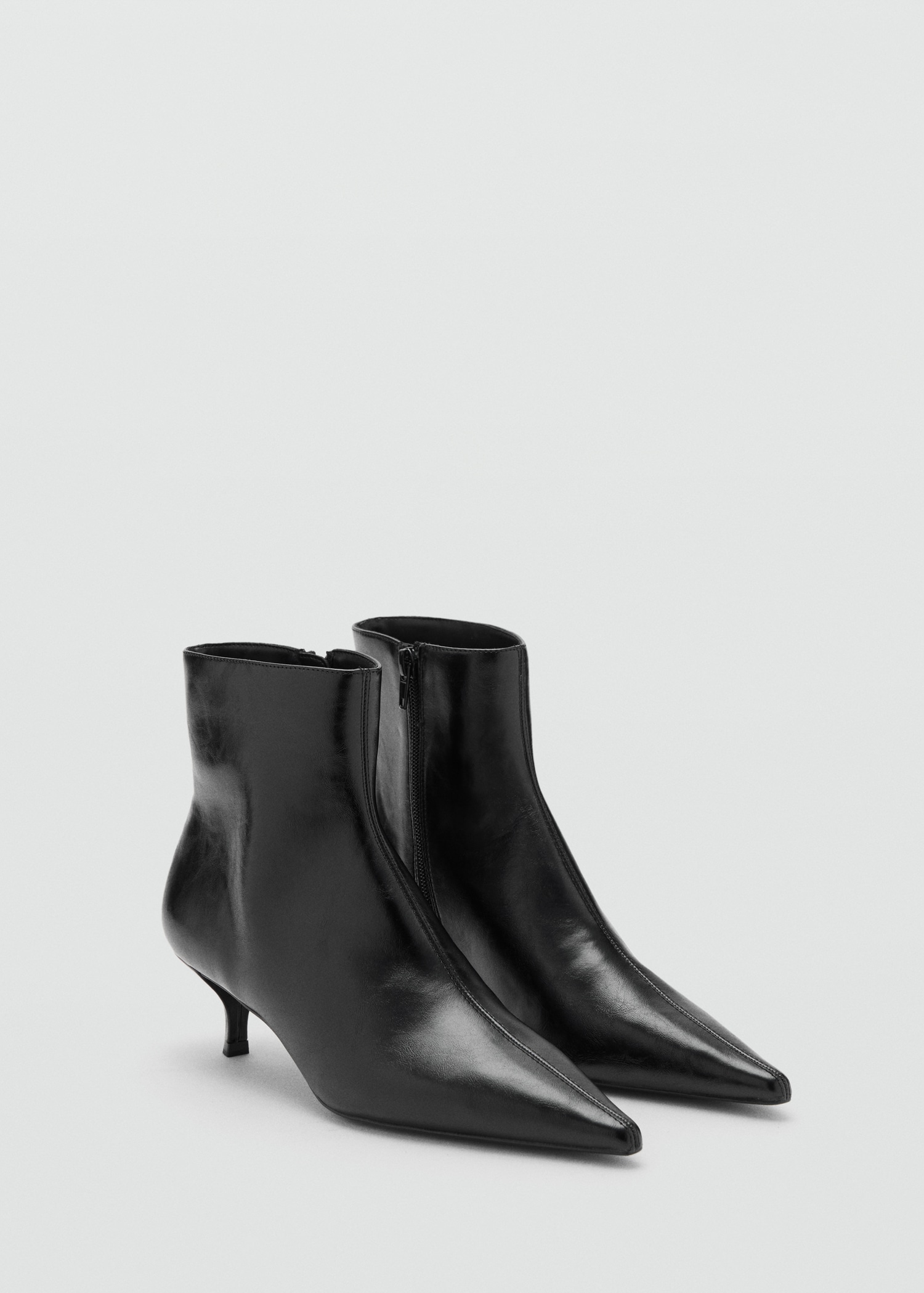 Kitten-Heel Pointed-Toe Ankle Boots - Women | Mango United Kingdom