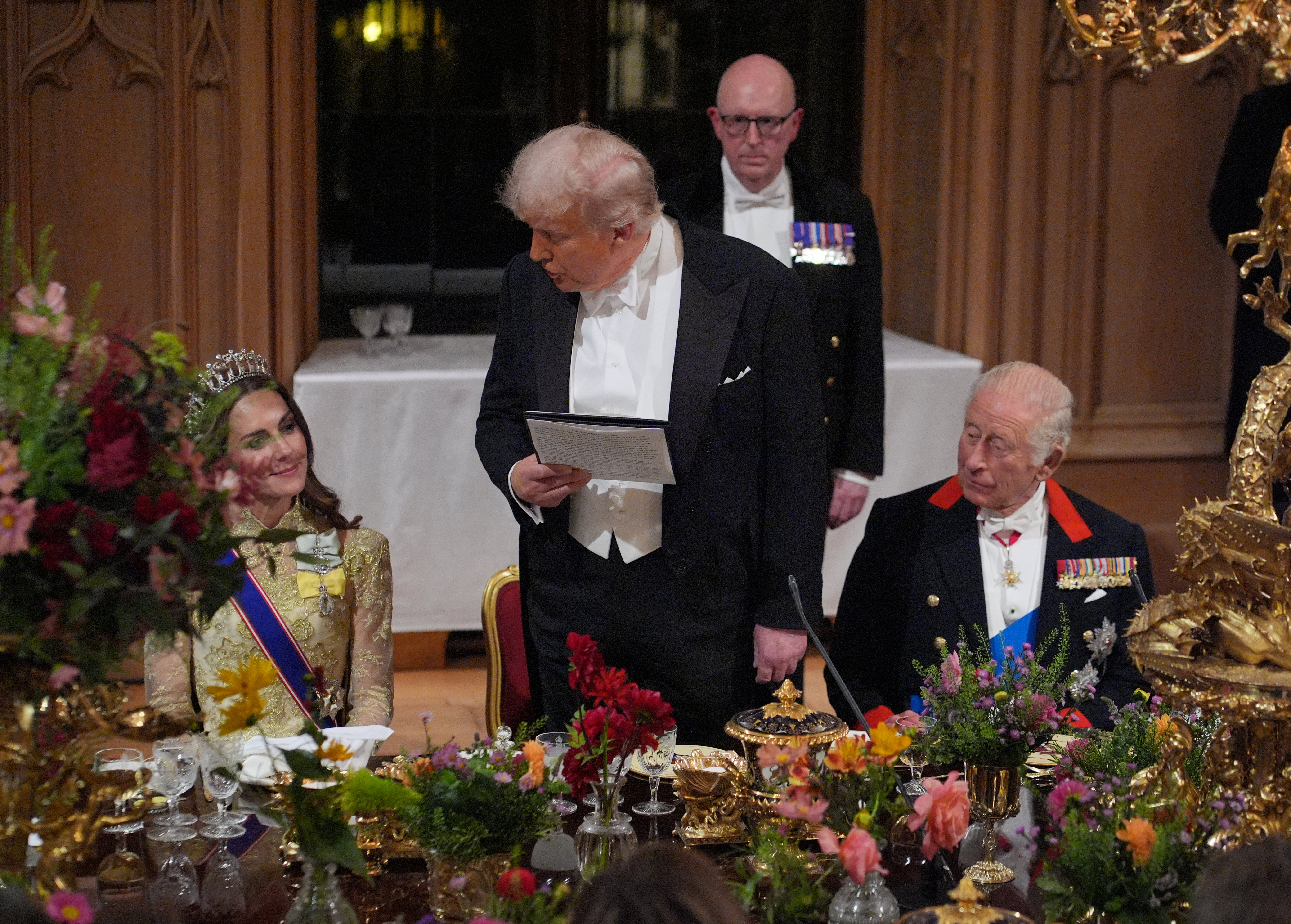 Donald Trump speaking to Kate Middleton