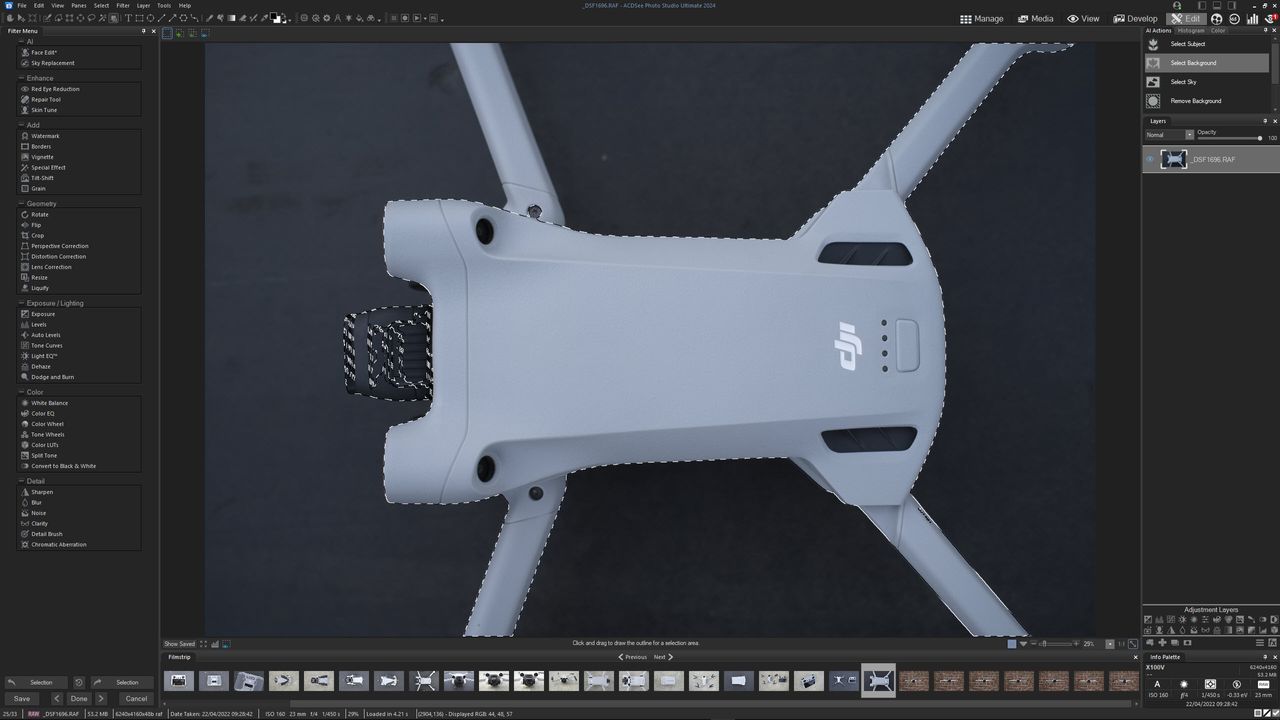 ACDSee Photo Studio Ultimate 2024 screengrab to show the features and interface of this photo editing software
