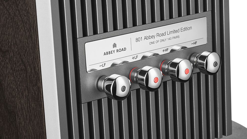 Bowers &amp; Wilkins 801 Abbey Road Limited Edition speakers in a studio setting