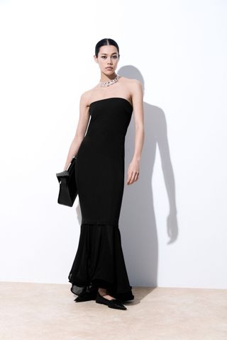 The Fishtail Bandeau Maxi Dress