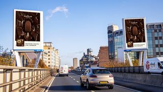 Magnum billboards on a roadside 