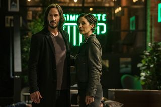 Keanu Reeves and Carrie-Anne Moss in 'The Matrix Resurrections'