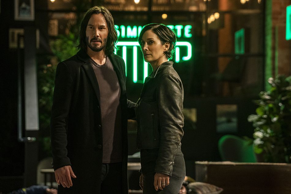 Keanu Reeves and Carrie-Anne Moss in &#039;The Matrix Resurrections&#039;