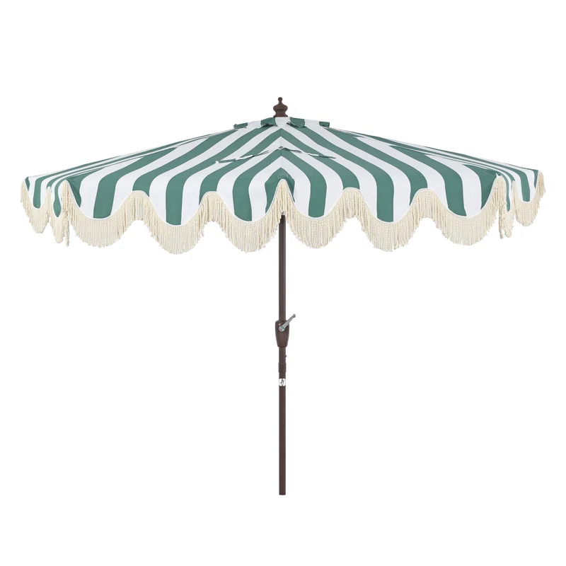 Striped patio umbrella