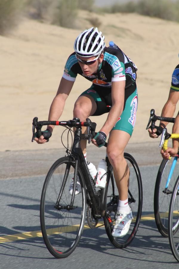 One of the foreign riders in the field