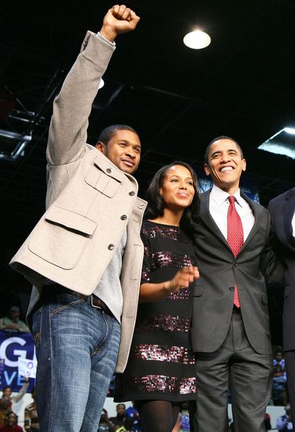 Kerry Washington and Usher With Barack Obama