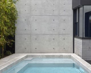minimalist concrete swimming pool