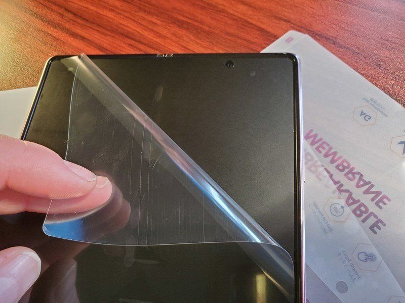 Samsung Galaxy Z Fold 2 Nf Orange Matte Screen Protector Lifestyle