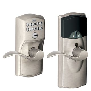 Schlage FE599NX CAM 619 ACC 619 Home Keypad Lever with Nexia Home Intelligence, Satin Nickel (Z-Wave)
