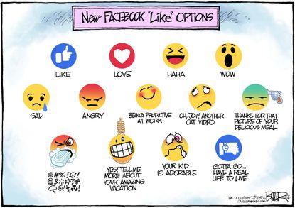 Editorial Cartoon U.S. Facebook likes
