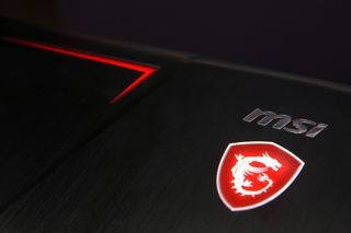 The bold red corner of MSI's sports-car-esque aesthetic.