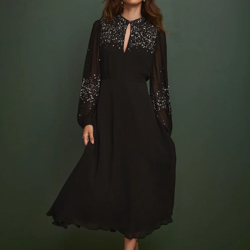 black maxi dress from Mint Vevlet