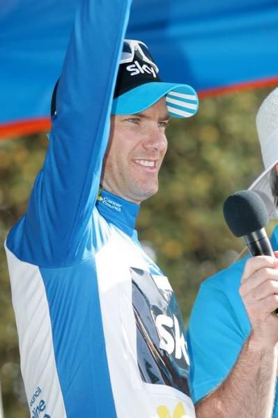 Greg Henderson (Team Sky) on the podium.