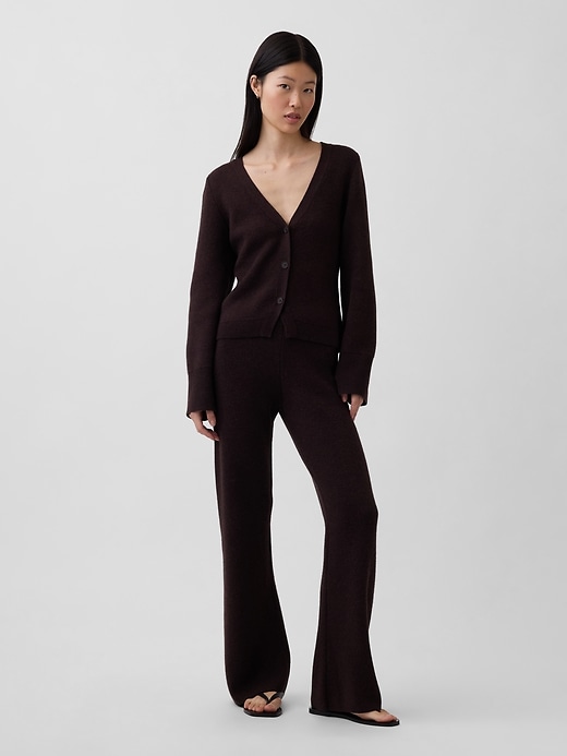 Low Rise Cotton-Blend Boot Sweater Pants